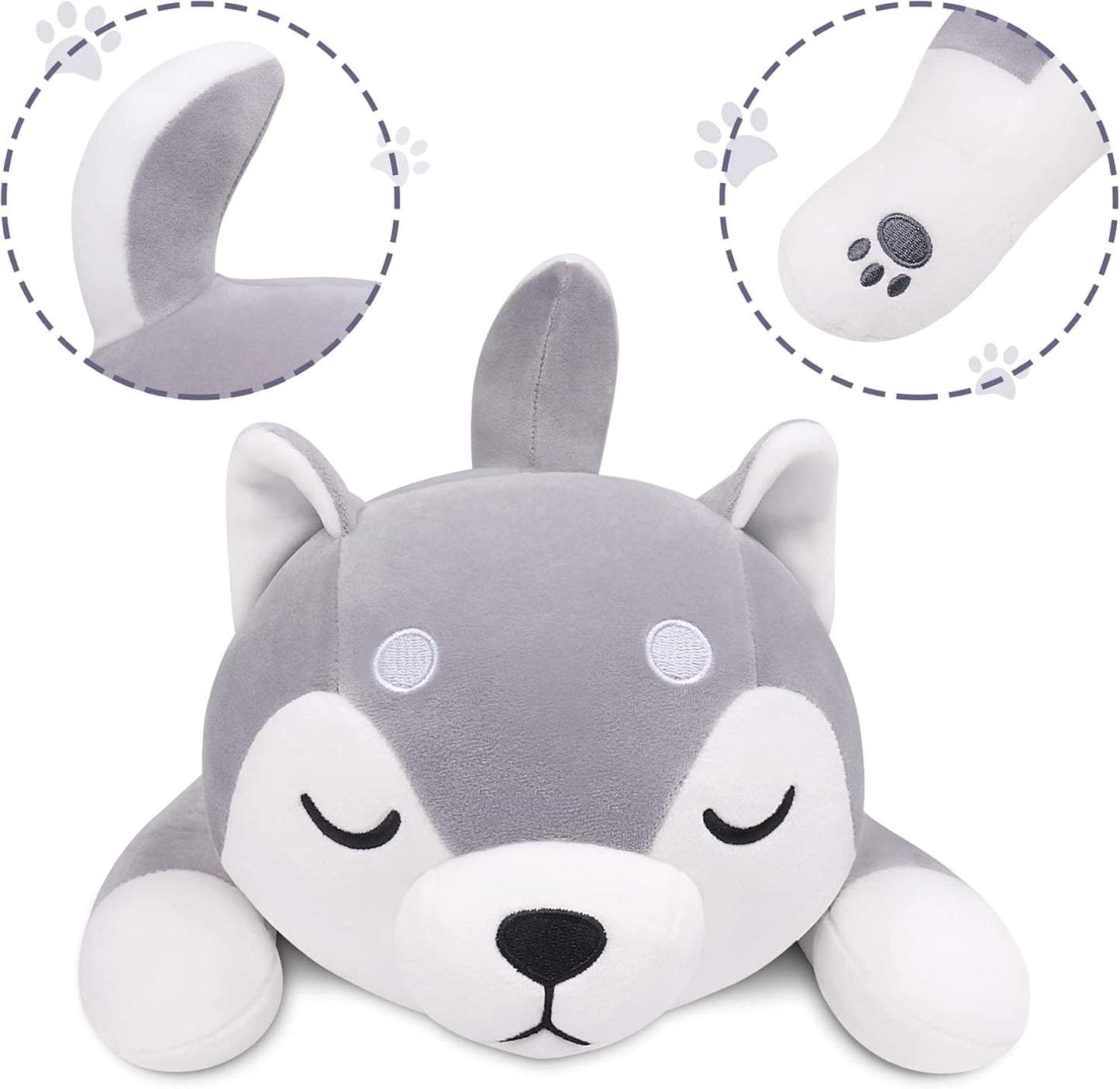 22'' Husky Stuffed Animal Plush Pillow, Huskies Anime Body Pillow, Kawaii Stuff Animal PlushToy, Big Plushie Stuffed Dog Anime Plush Throw Pillow Gifts for Boys Girls