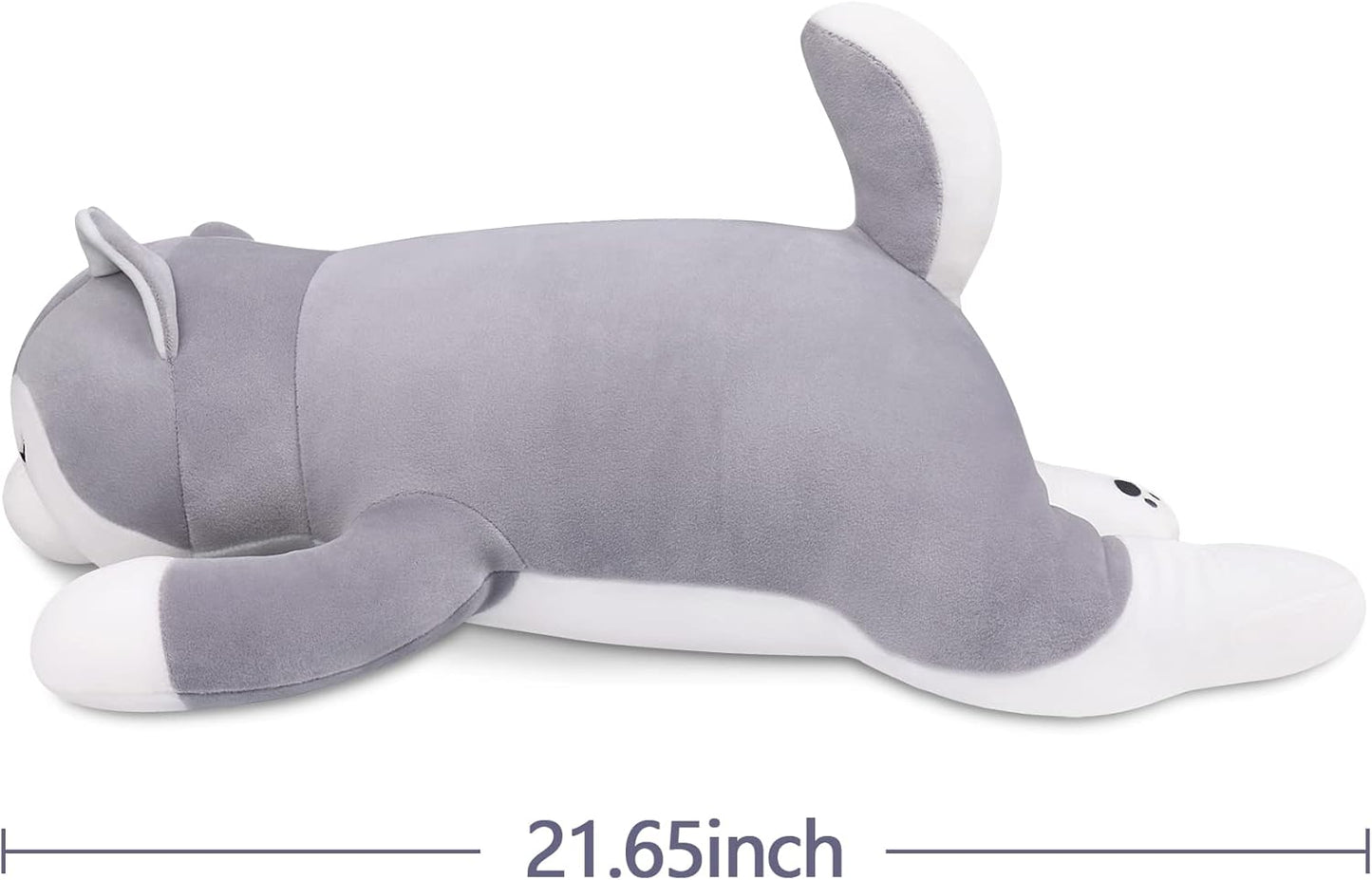 22'' Husky Stuffed Animal Plush Pillow, Huskies Anime Body Pillow, Kawaii Stuff Animal PlushToy, Big Plushie Stuffed Dog Anime Plush Throw Pillow Gifts for Boys Girls